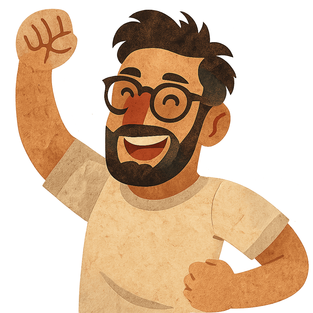 Collage Cutout portrait - Triumphant