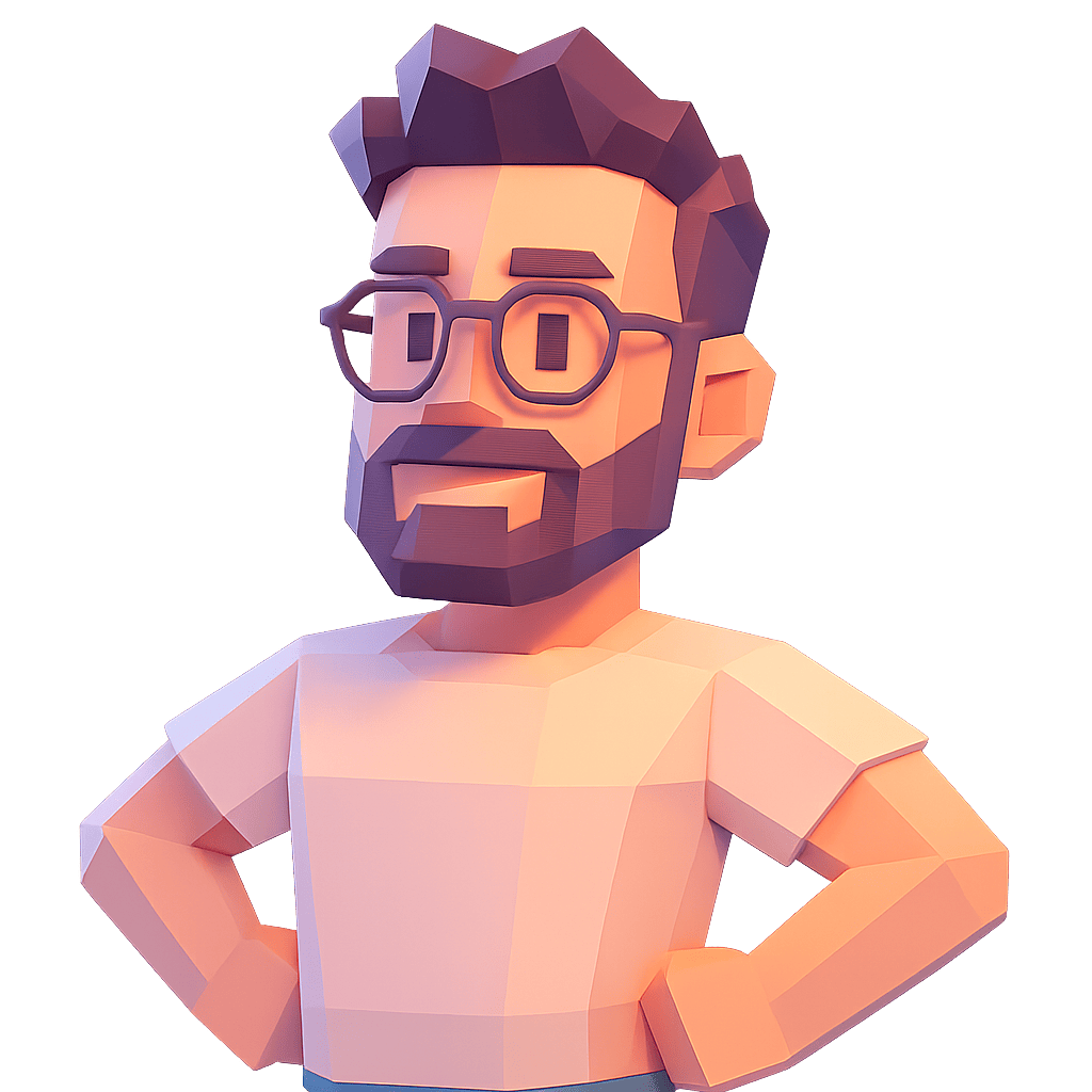 Low-poly 3D portrait - Proud