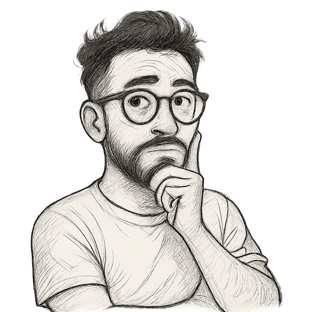Pencil Sketch portrait - Thoughtful