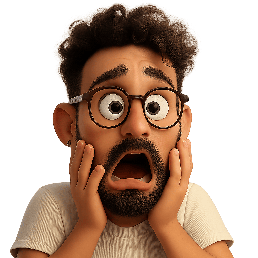 Pixar style portrait - Shocked