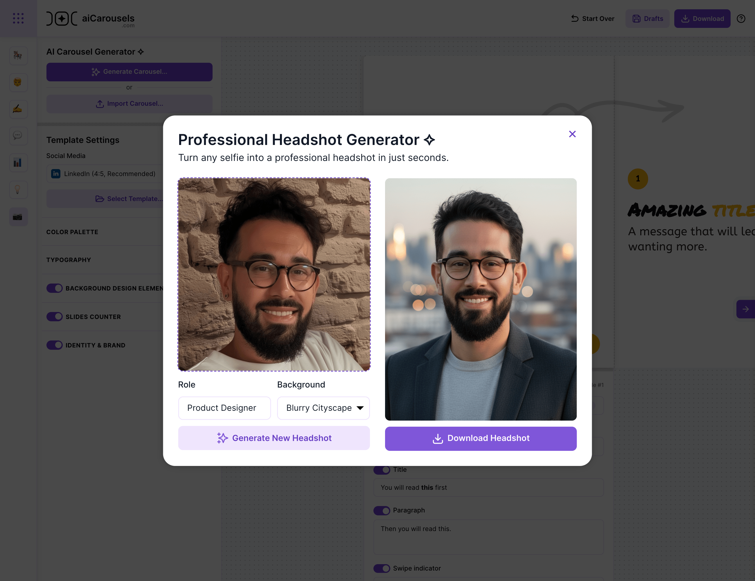 Download a polished LinkedIn headshot