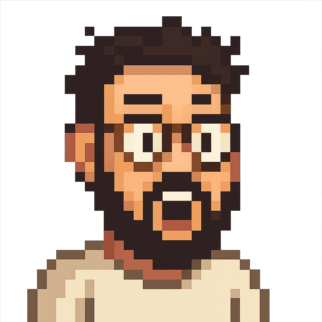 Portrait pixel art – Surpris