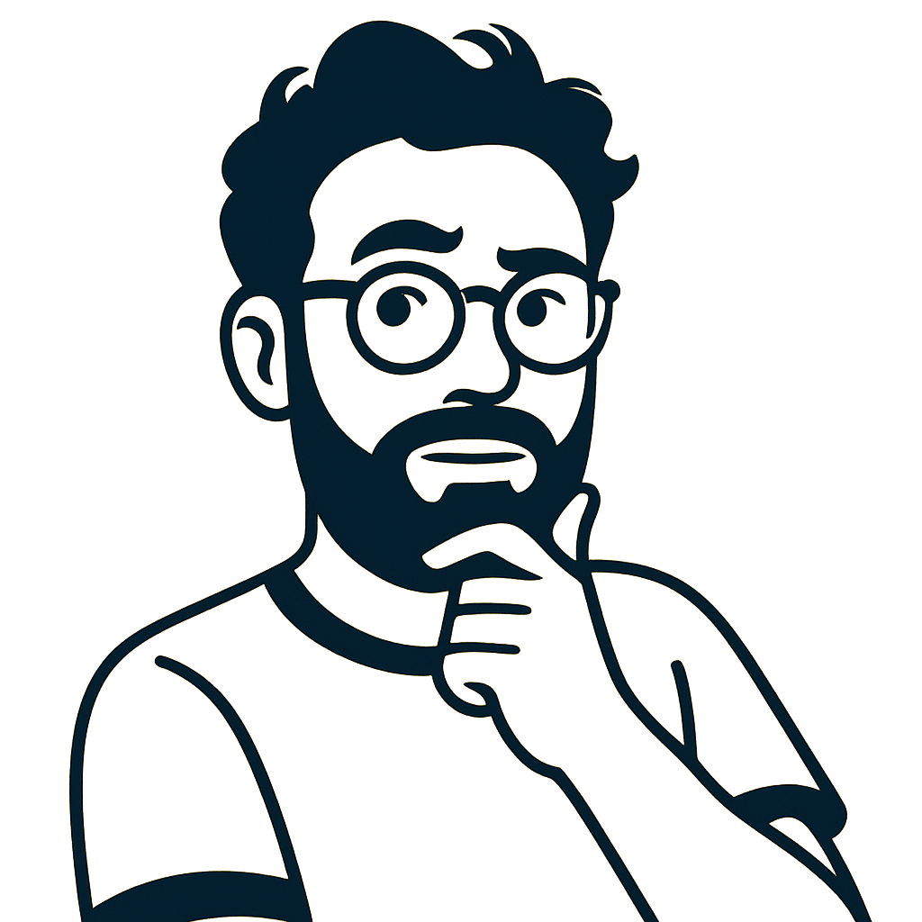 Portrait vectoriel plat – Curieux